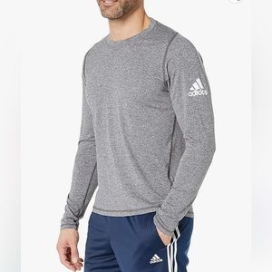Adidas Men's Freelift Sport Badge of Sport Long sleeve Tee